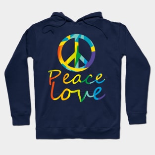 Peace Love - hippie symbol Hoodie